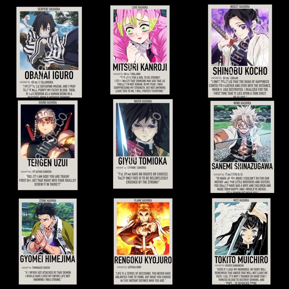 Hashira Anime Keychain